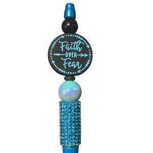 Bling Faith Over Fear custom pen